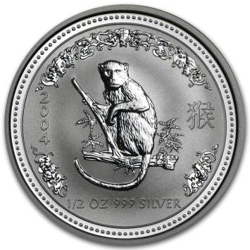 Australië Lunar 1 Aap 2004 1/2 ounce silver